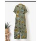Floral Print Button Pocket Short Sleeve Wide Leg Jumpsuit Floral Print Button Pocket Short Sleeve Wide Leg Jumpsuit